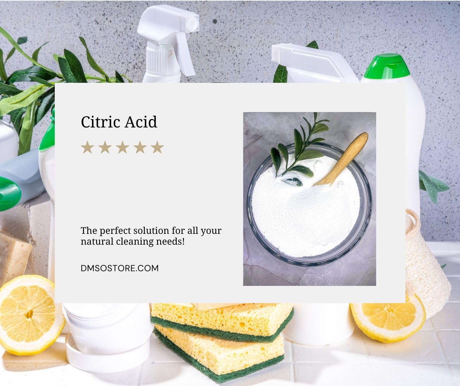 Citric Acid 1 lb. 100% Pure USP Food Grade | Kosher | Fine Gain Granular Powder | Preserve,Cook, Clean & DIY Bath Bombs