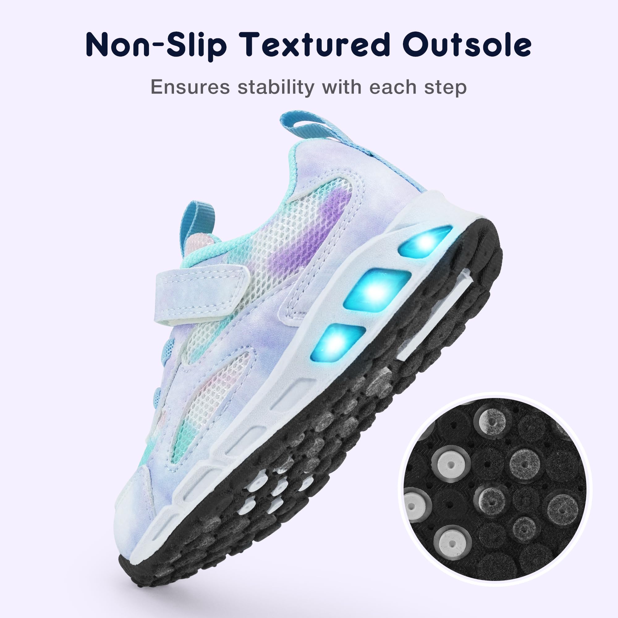 Floranate Tenis con luz LED intermitente para niños y niñas