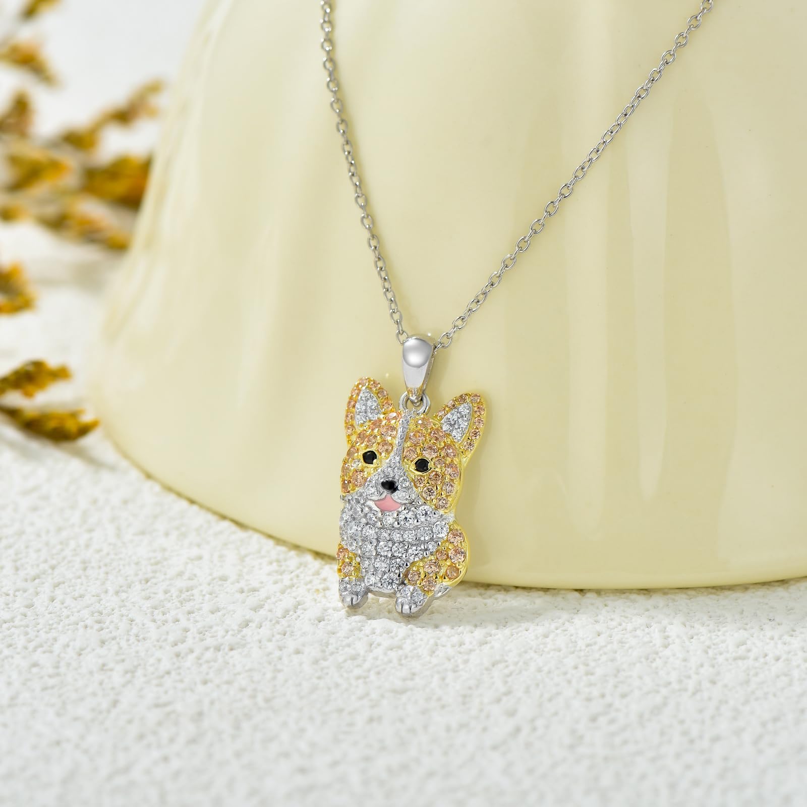 Dog Necklaces 24 Breeds of Dogs Necklaces S925 Sterling Silver Dog Pendant Corgi Dog Necklace for Women Girls gifts -UK - Image 2