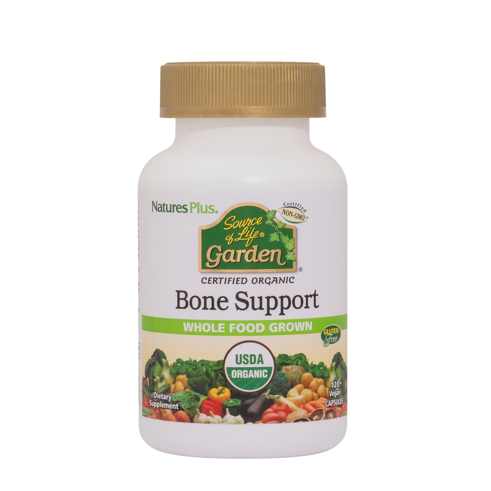 Source of Life Garden Organic Bone Supplement with AlgaeCal - 1000 mg - Calcium, Magnesium - 120 Vegan Capsules (30 Servings)