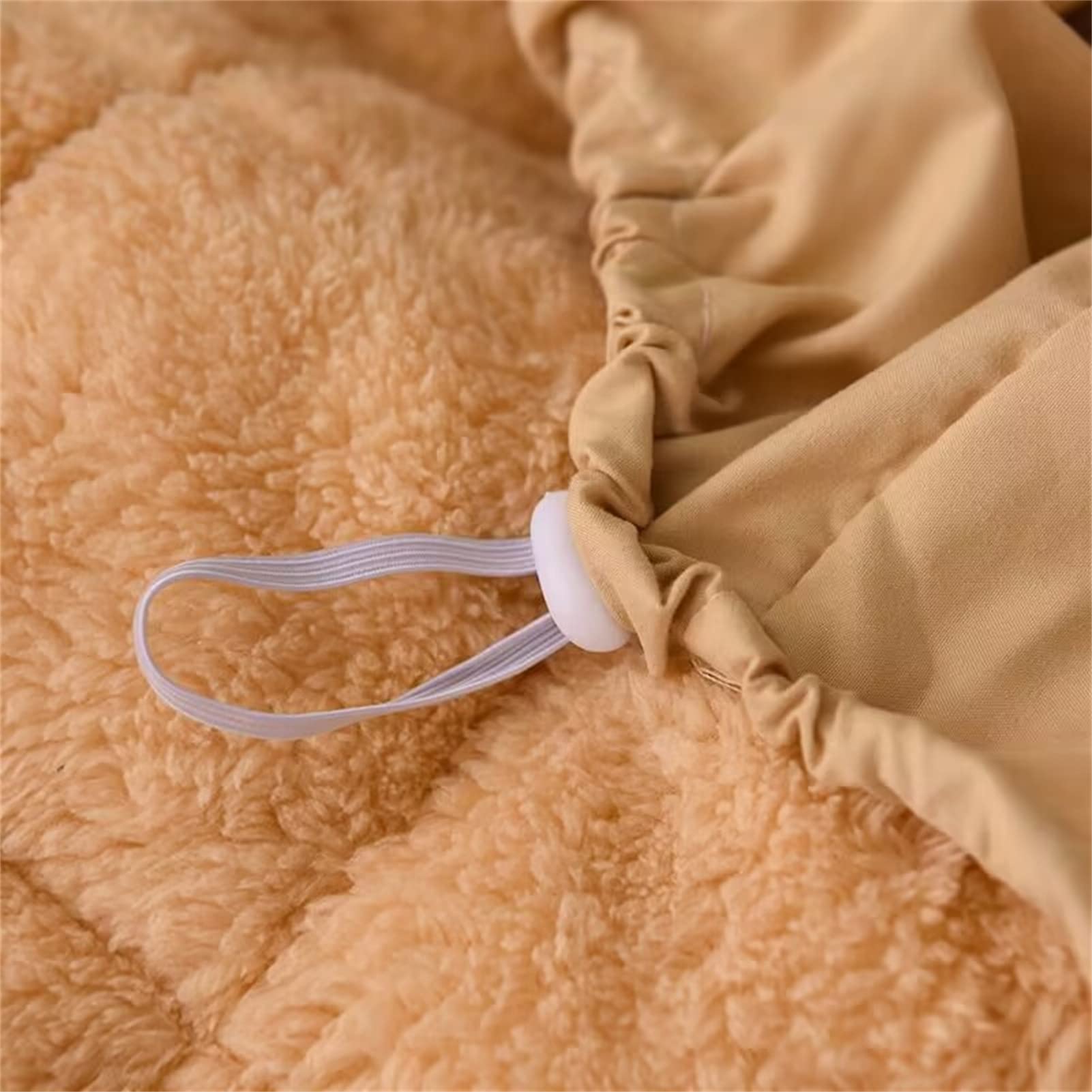 Cachemira Protector Colchón, Protector de colchón Acolchado con Triple Relleno, Funda Colchon de Rizo Transpirable y Hipoalergénico, Antiácaros (Rosa,Grueso 150x190cm)