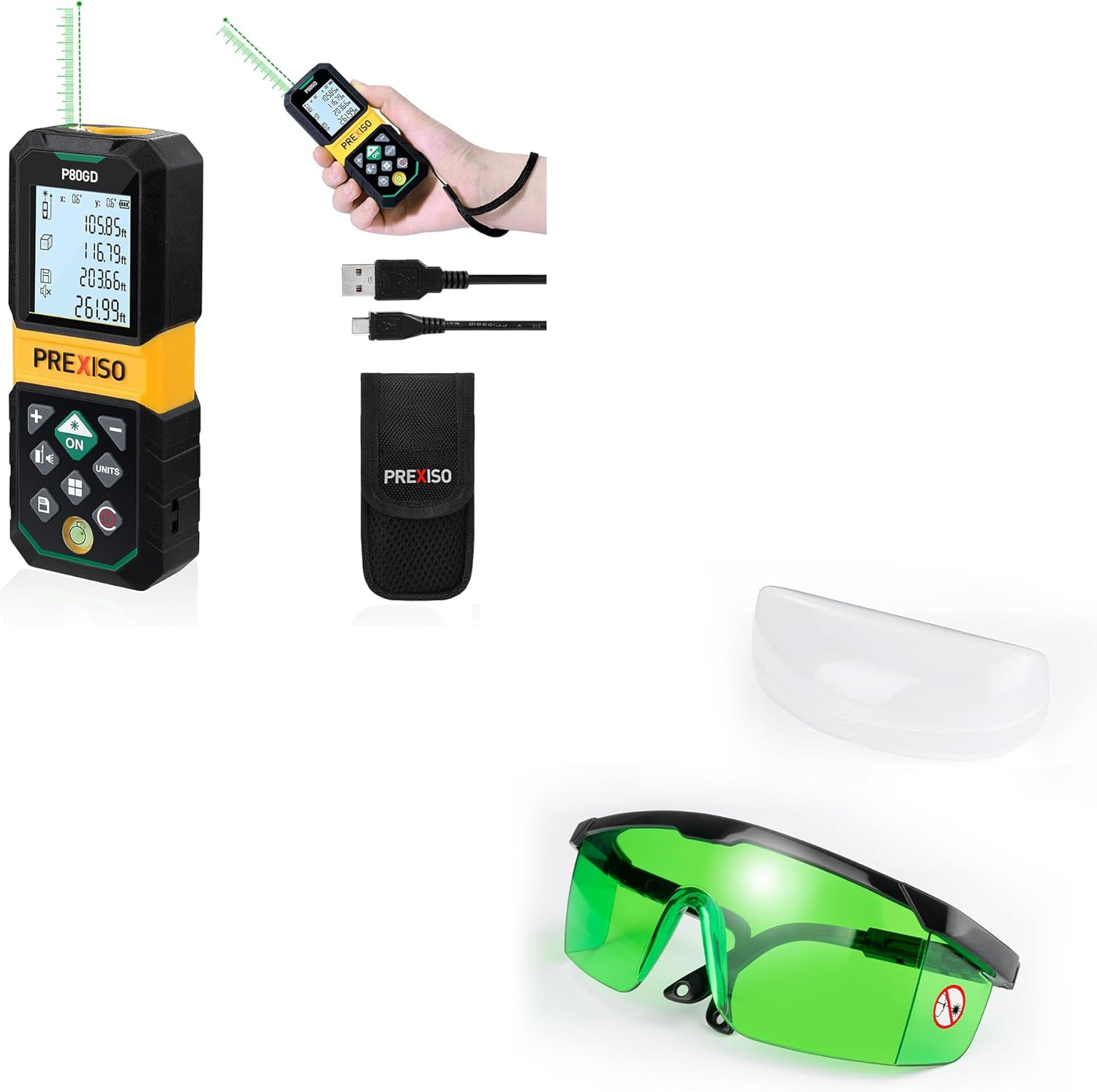 PREXISO Green Laser Enhancement Glasses Adjustable Temple