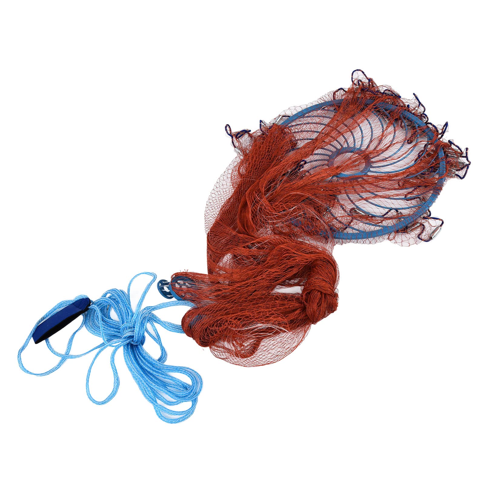 Rete da Pesca Rete da Colata Flessibile Automatica per Laghetto per Pesci Facile da Riporre Ampia Gamma di Utilizzo per Materiale da Pesca Nylon/Plastica Ferro