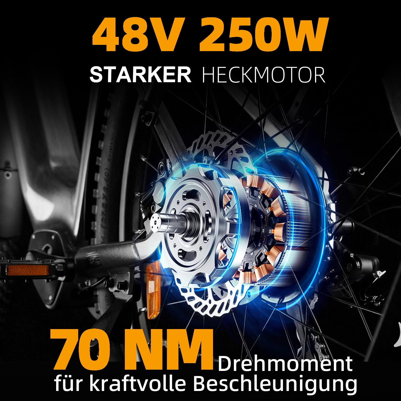 ttgo Z3 E-Bike Herren Damen, 27.5 Zoll E Bike für Erwachsene, 48V 15AH Akku, bis zu 120 km, E-Fahrrad mit 7-Gang-Getriebe, 250W Motor, City & Trekking Elektrofahrrad