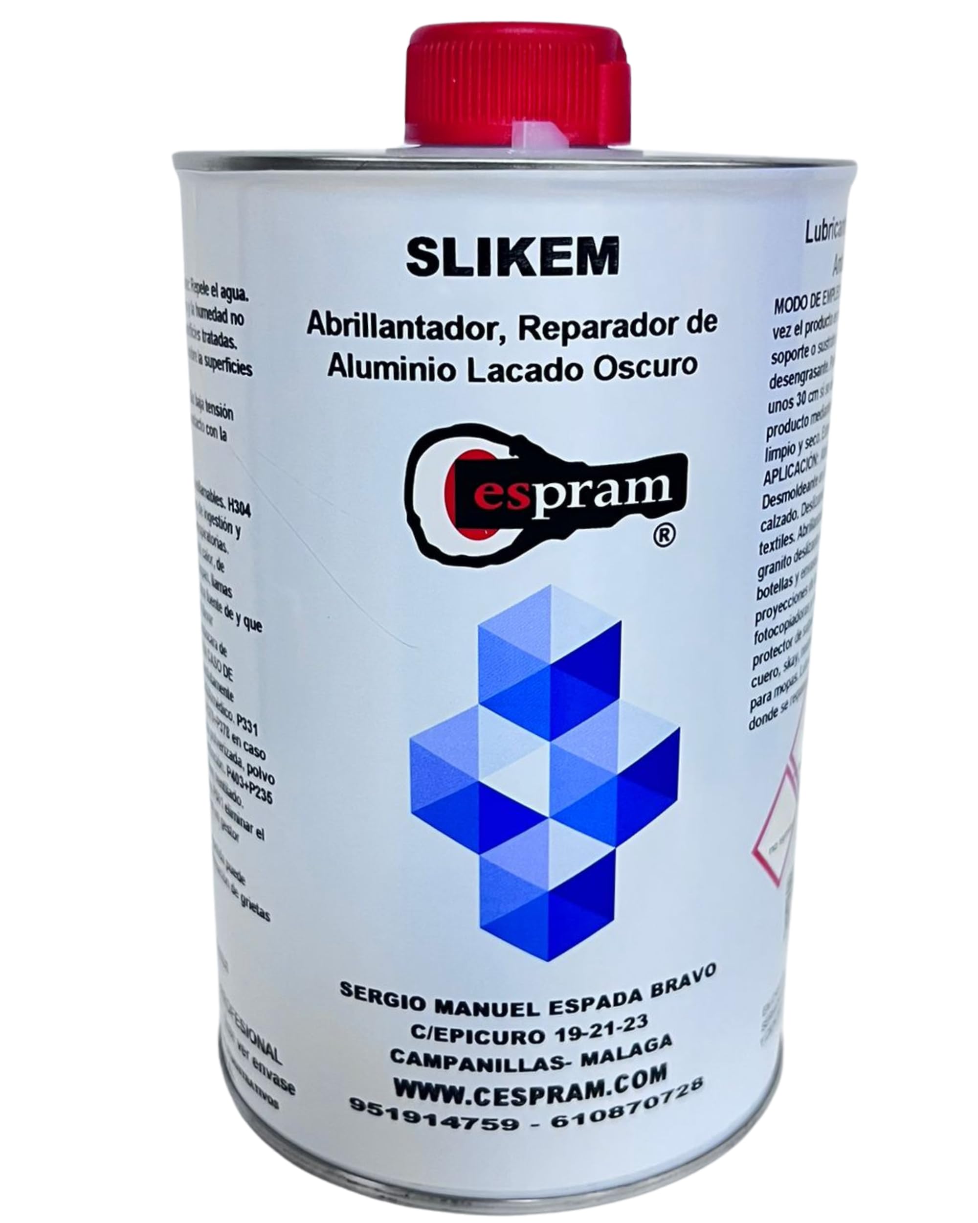SLIKEM 1L - Restaurador Reparador Aluminio Lacado Oscuro con Silicona – Recupera Color y Brillo – Ventanas Puertas Persianas – Hidrofugante Antisuciedad