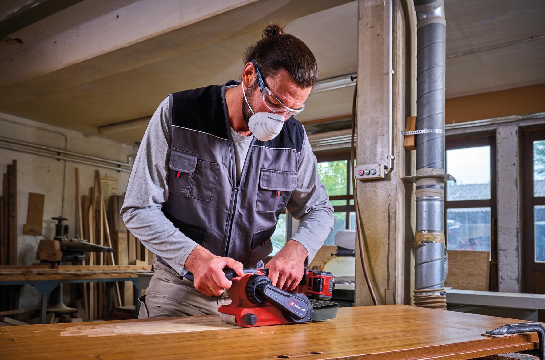 Einhell Professional Akku-Bandschleifer TP-BS 18/457 Li BL-Solo Power X-Change (18 V, Li-Ion, Brushless-Motor, inkl. 3x P80 Schleifband 457x75 mm, ohne Akku & Ladegerät)