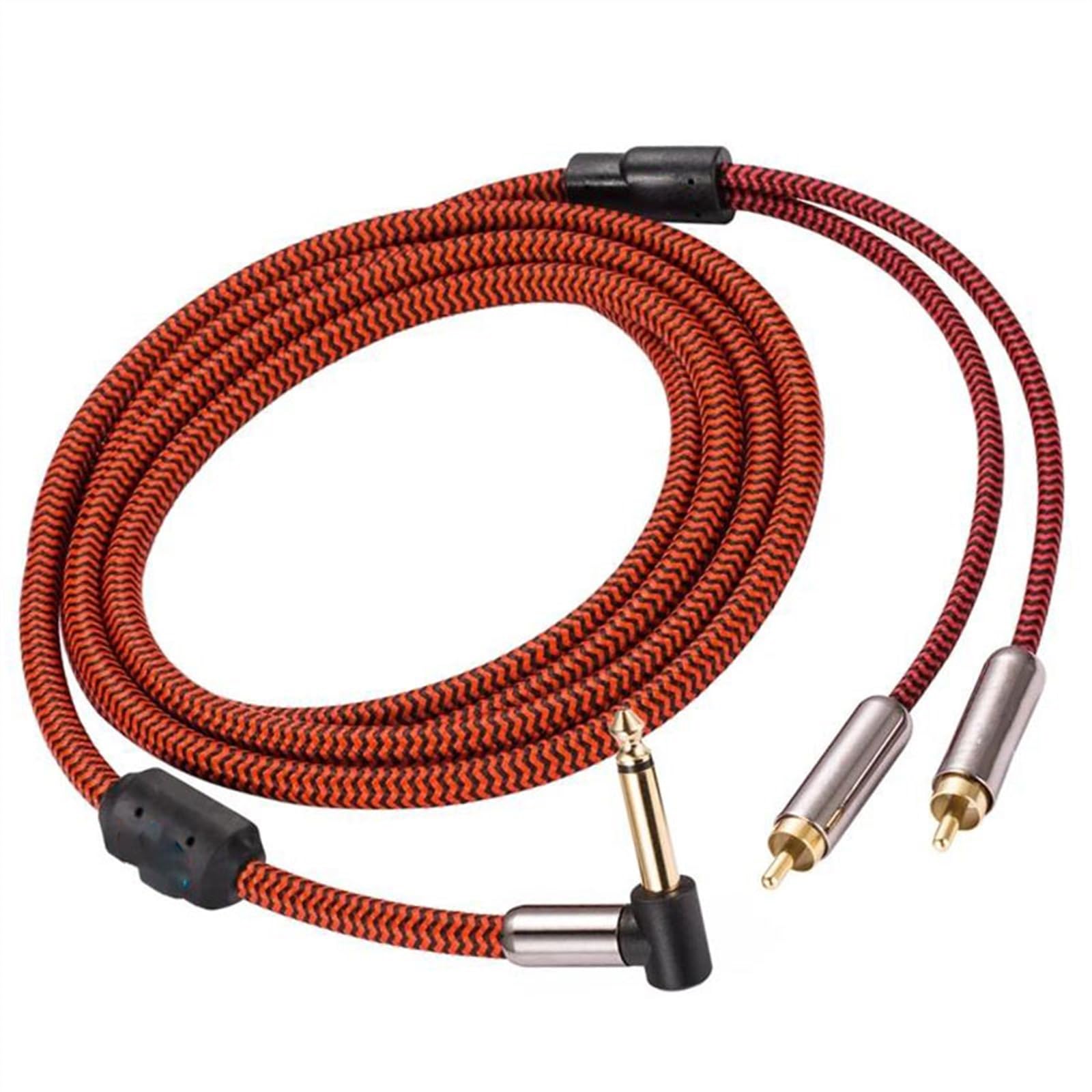 TSTS Cavo Strumento per Chitarra Cavo Jack TS Angolare Da 6,35 Mm A Doppio RCA Per Chitarra Organo Elettrico Cavo Splitter Da 1/4" 1 M/1,5 M/2 M/300 CM/5 M/8 M(10meter)