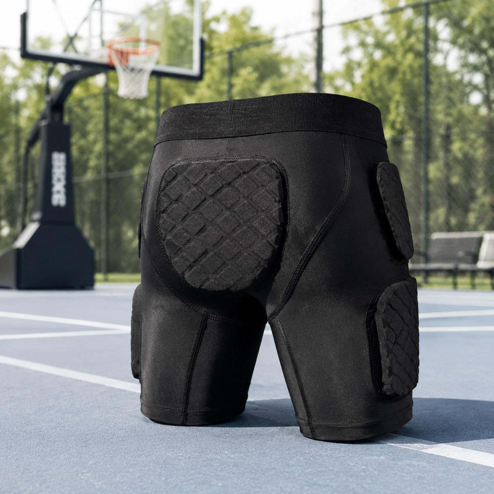 Pantaloncini da Portiere con Imbottitura sulle Cosce, Pantaloncini a Compressione, Pantaloni di Protezione per I Fianchi, Intimo Sportivo, Traspiranti