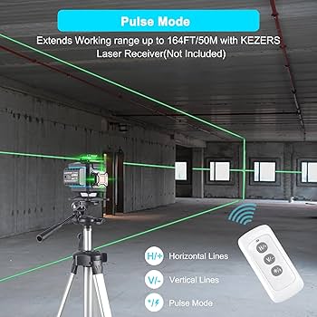 KEZERS Laser Level 360 Self Leveling,4 x 360 Laser Level