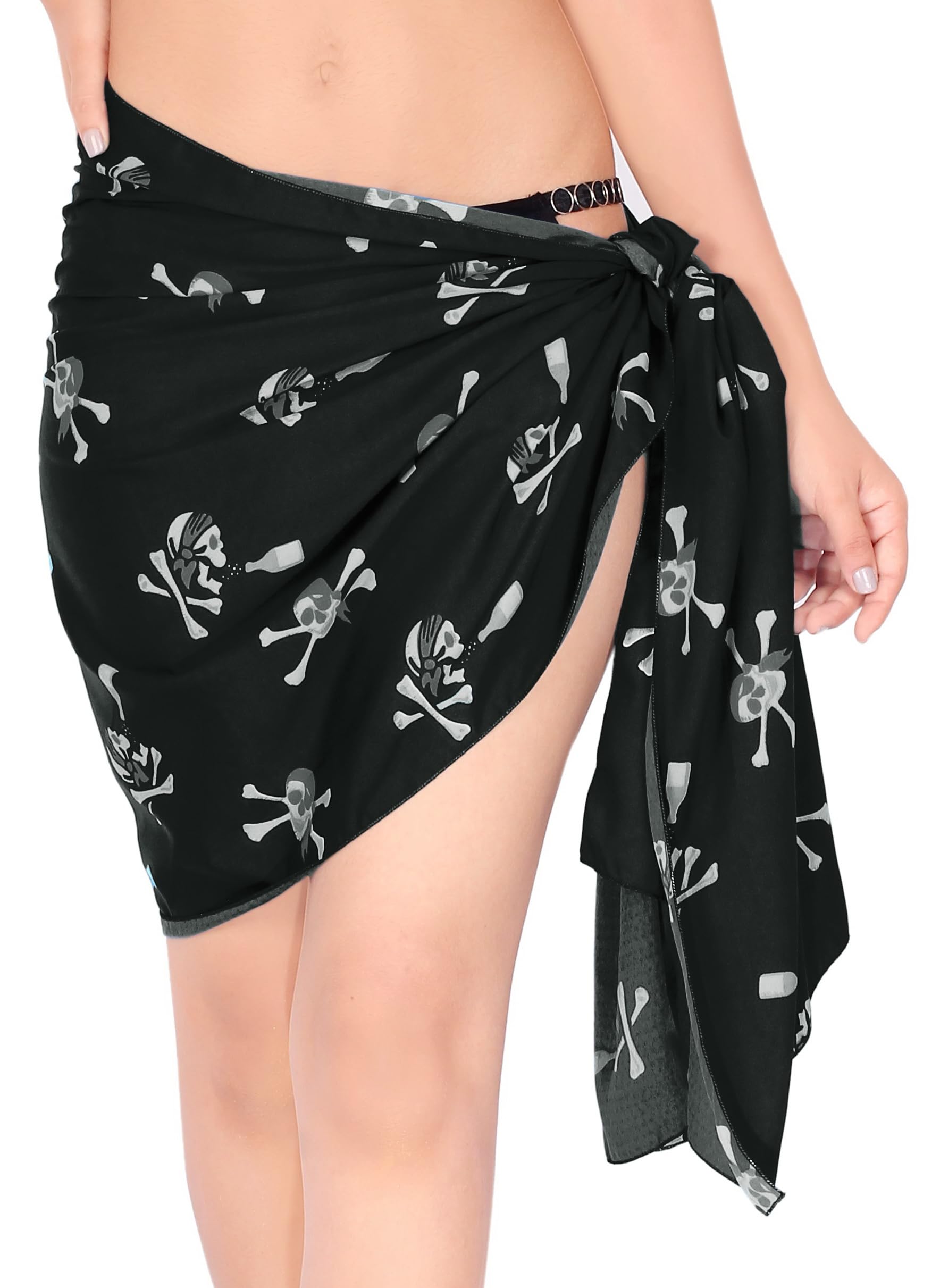 LA LEELA Women's Halloween Pirate Sarong Wraps Beachwear Bikini