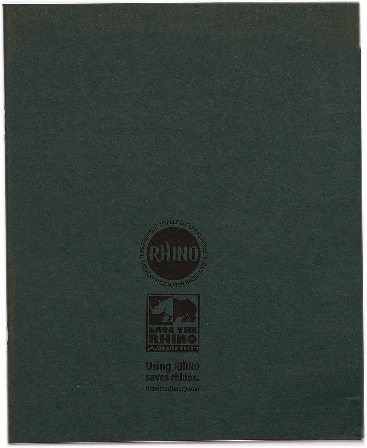 Rhino 8 x 6.5 Exercise Books, 48-Page / 10mm Squared Paper Notebook, 10-Pack, Writing Book, Office & School Stationery Supplies, Dark Green