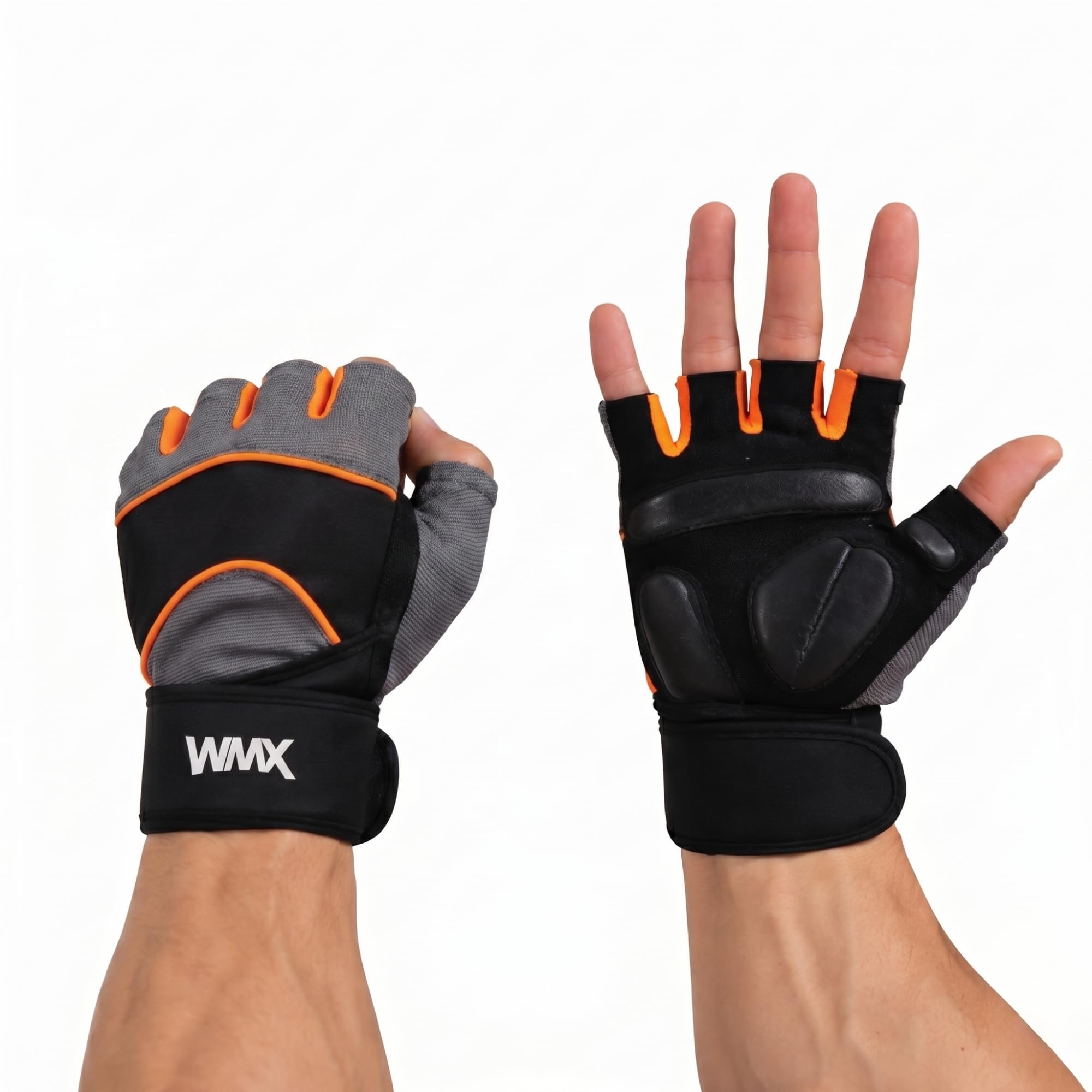 GYMIFIC Gym Gloves for Men & Women with Wrist Support, Weightlifting Gloves for Men, Fitness Hand Gloves, Anti Slip Gym Hand Gloves for Workout, Training, Cycling (BLL.ORG.Gry, L)-picture-31