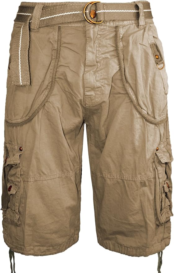 Mens belted cargo shorts Clearance
