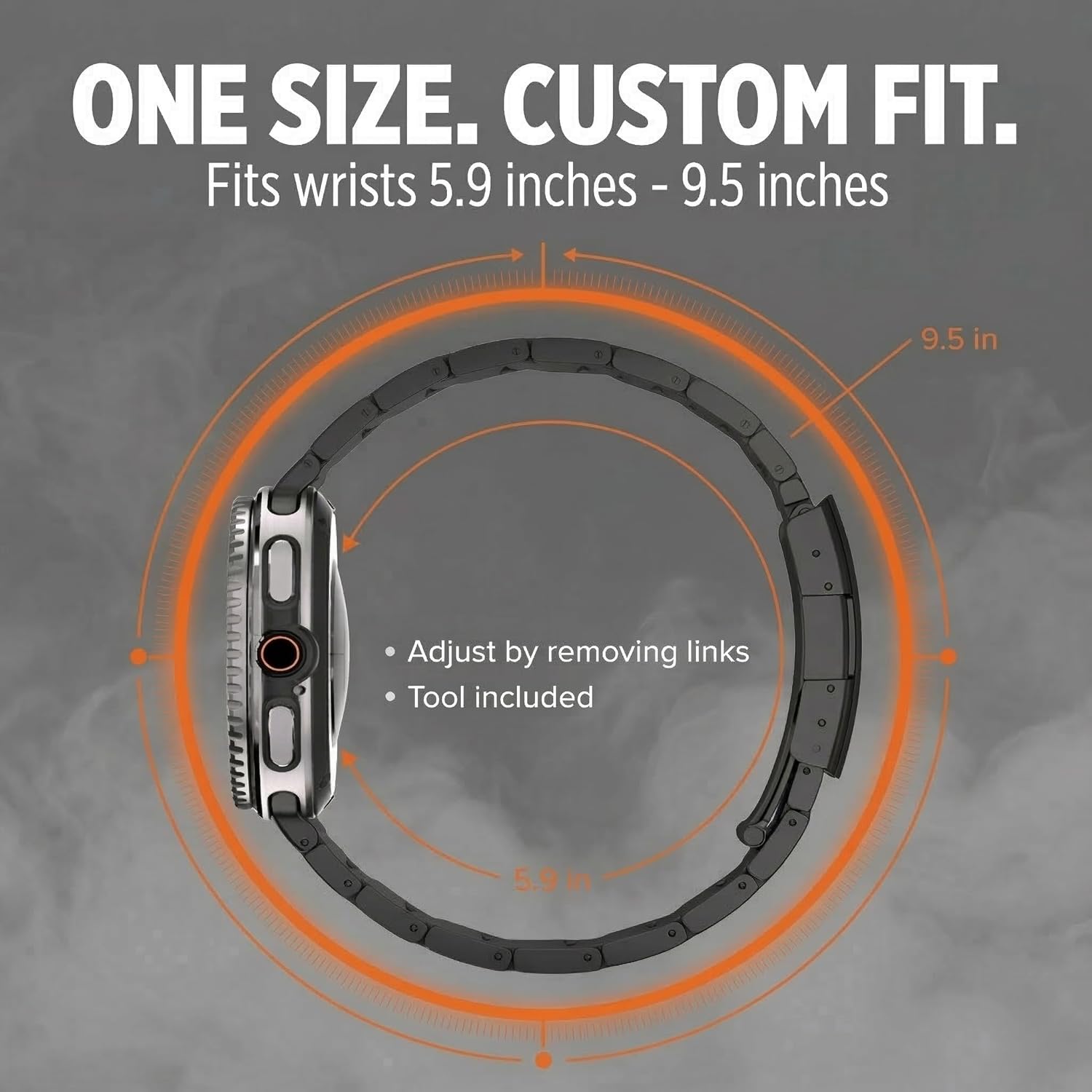 Ultra Supply Co. Titanium Band Compatible with Samsung Galaxy Watch 8 Classic 46mm 44mm 40mm - Metal Strap with Folding Buckle and Scratch-Proof DLC Coating, Waterproof, One Size Fits All