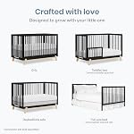 Dream On Me Hygge 5-in-1 Convertible Crib in Matte Black Vintage, JPMA & Greenguard Gold Certified, Converts from Baby Crib to Toddler Bed, Daybed/Kids Sofa and Full-Size Bed