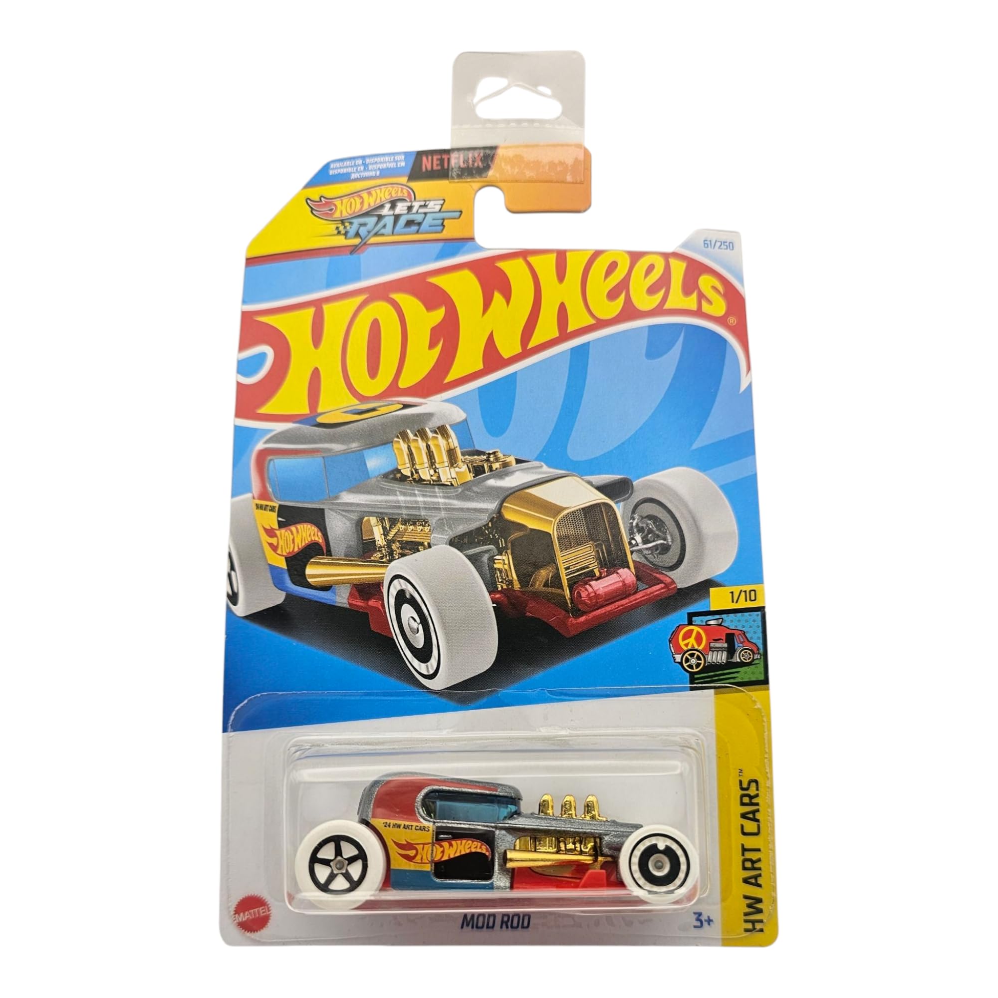 Hot Wheels Mod Rod Die-Cast Car, HW Art Cars Collection, 1/10, Long Card, 1:64 Scale