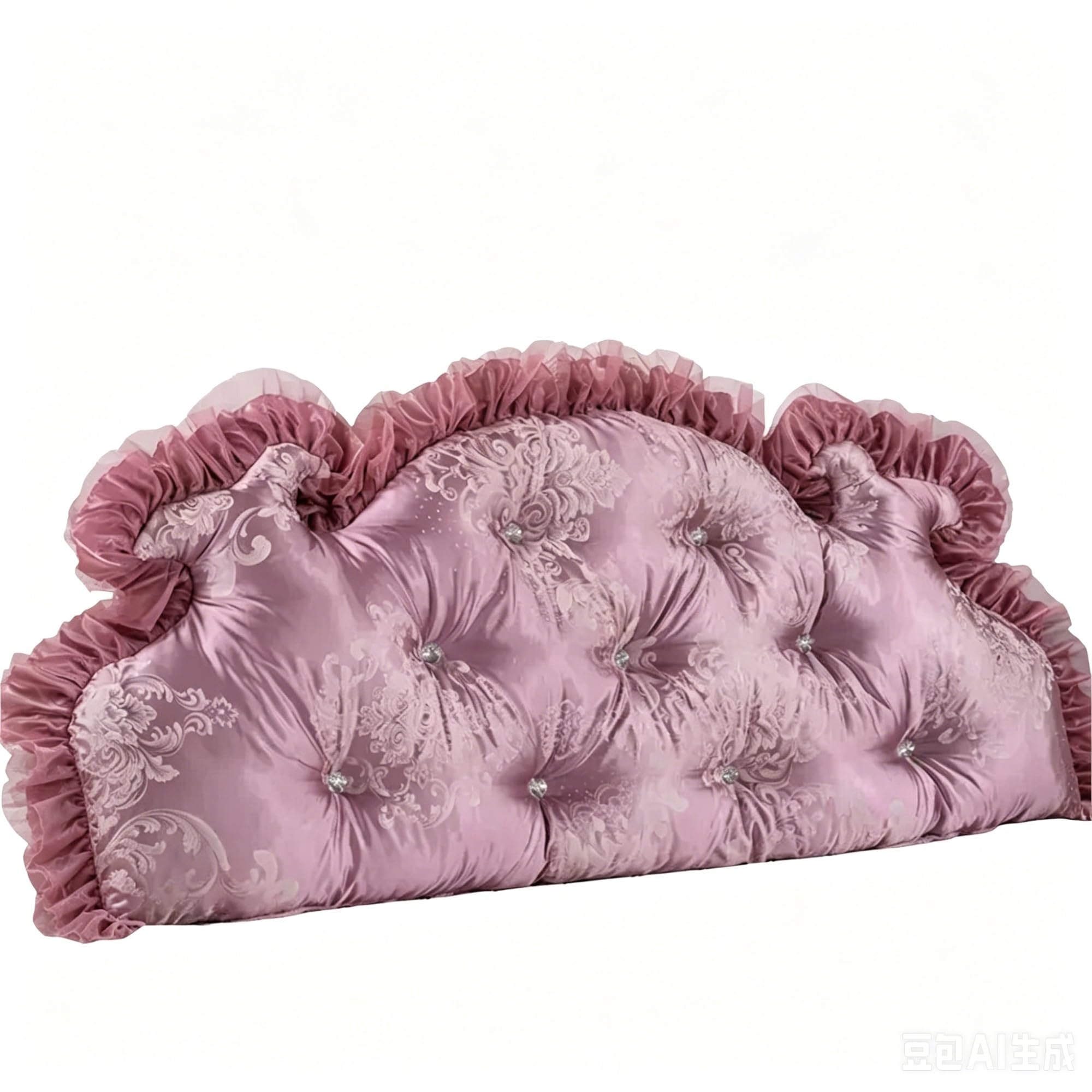 LPATEBCVU Ruffle Bed Backrest Headboard Cushions Bed Back Cushion Large Backrests Pad Double-sided Upholstered Pillows Washable(Color5,Length 180cm)