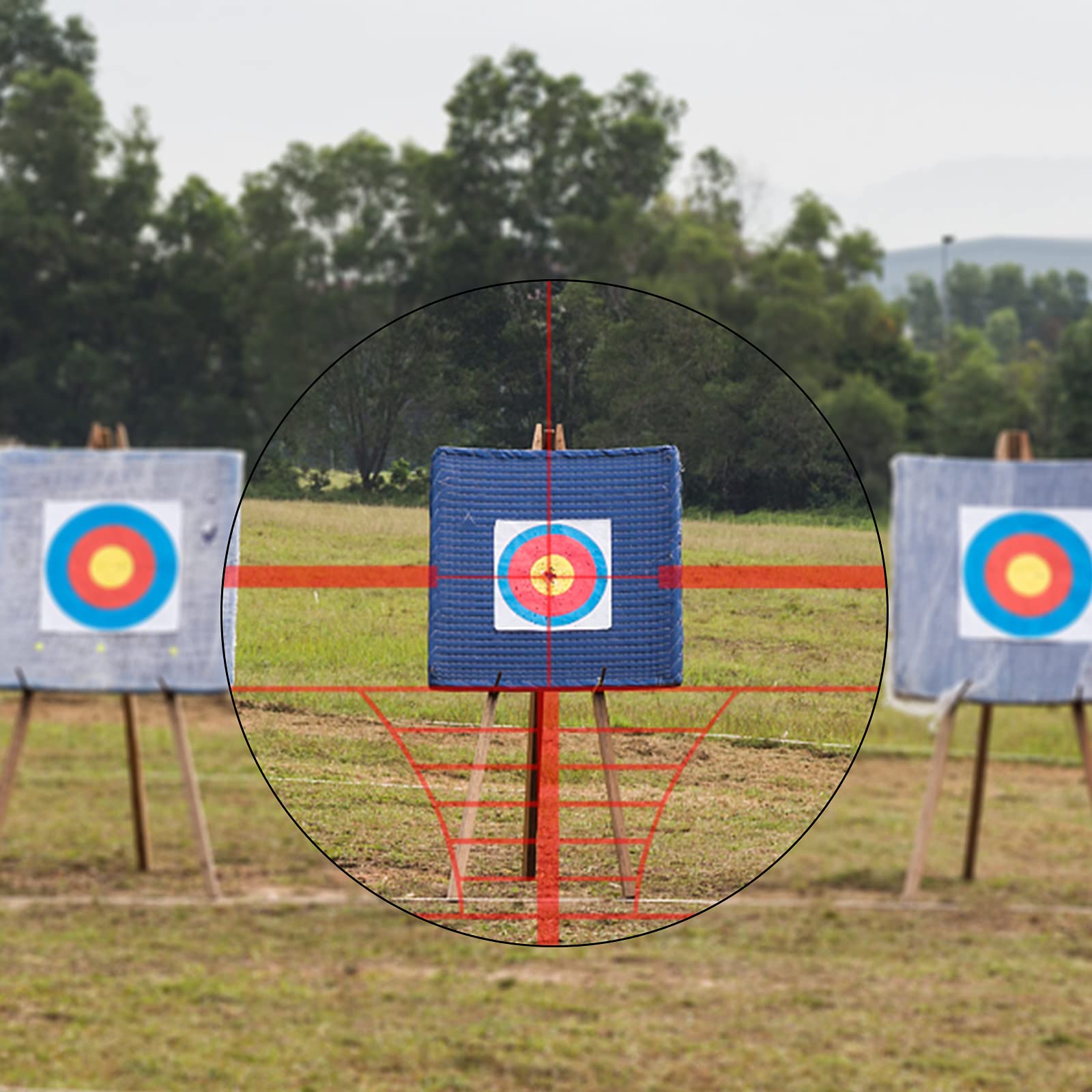 Aufun Lunette 6-24x50AOEG Réticule Mil-Dot Anti-buée Points de Visée Rouges Verts 11mm Montures Chasse Sport Tactique