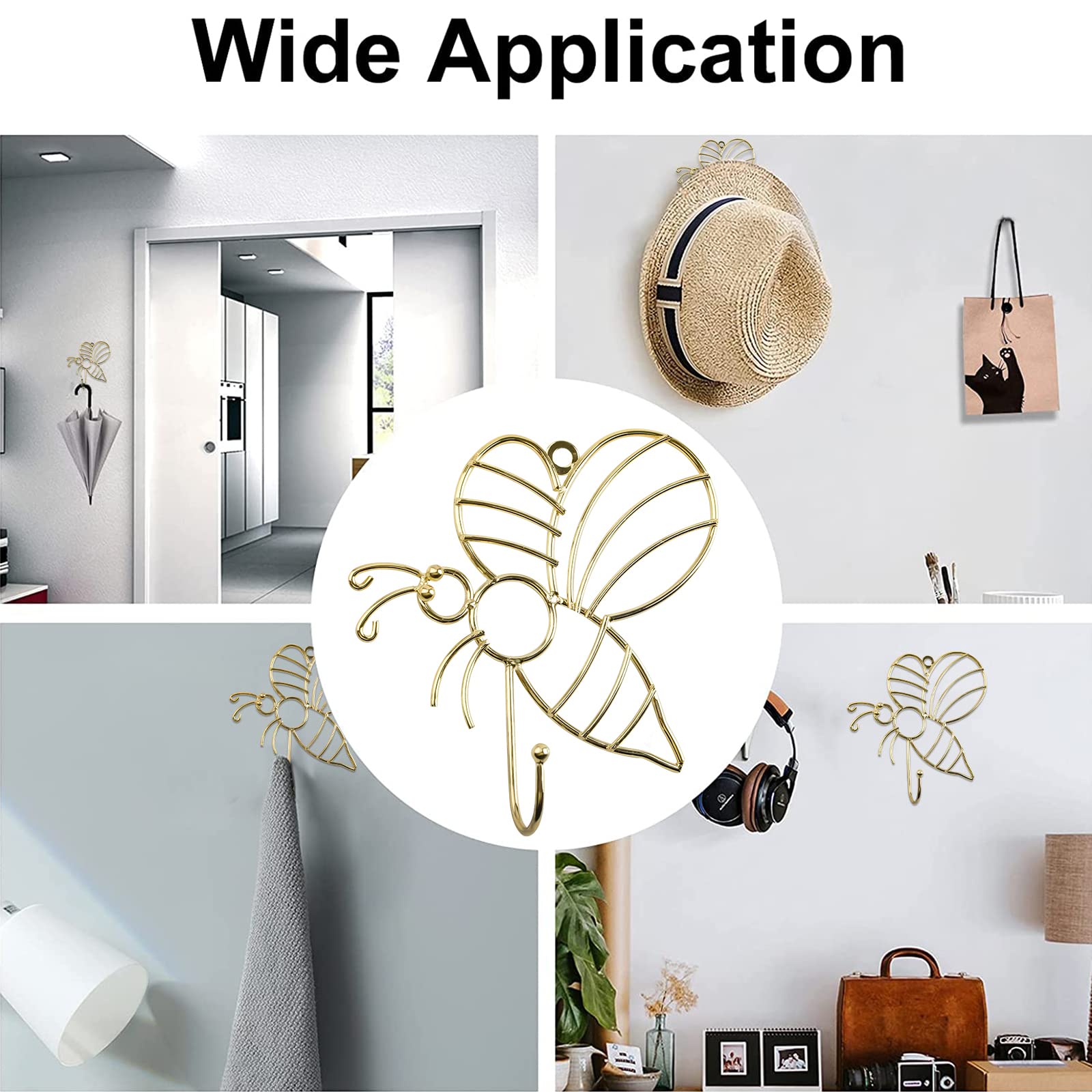 UFURMATE Lot De 4 Crochets De Porte De Placard En Acier Inoxydable