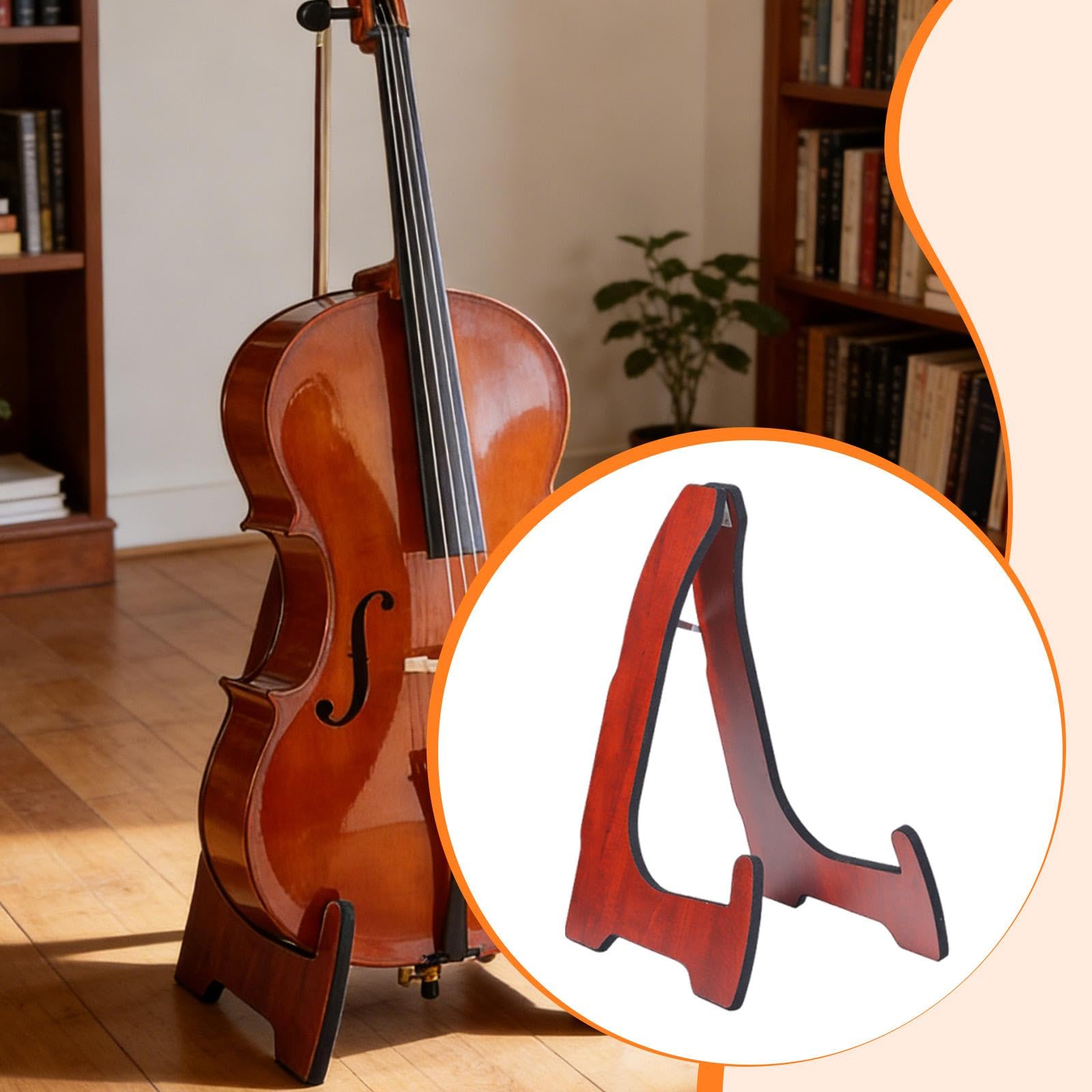 harayaa Celloständer mit A Gestell, Rutschfest, Professionell, für Streichinstrumente, 3/4 Und 4/4 E Bass