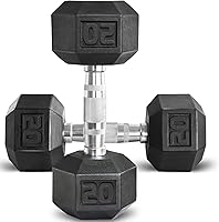 Vista 1 de Balelinko Rubber Grip Encased Dumbbell Cast Iron Weight with Anti-Slip Handle Dumbbell -Strength Training Equipment - Home Gym Accessories - Full