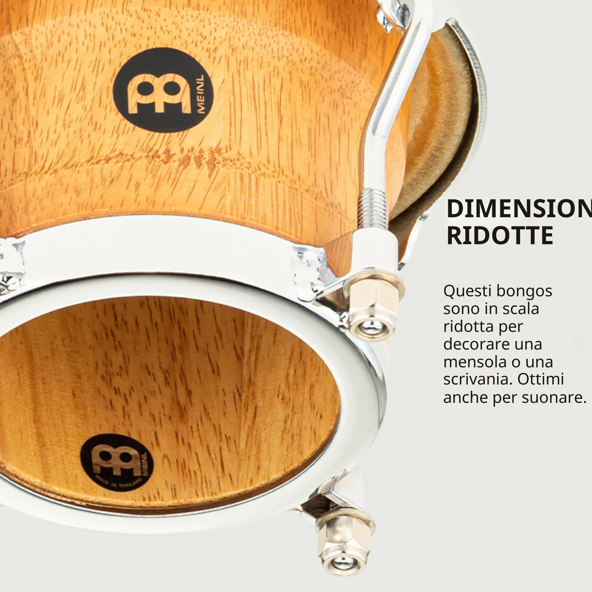 Meinl Mini Bongos FWB100, 3 1/2"+4 1/4", Super Natural - Bongo