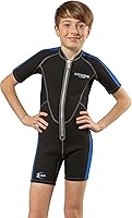 Vista 1 de Cressi Traje de neopreno corto con cremallera frontal para niños, para surf, esnórquel, buceo -Lido Junior
