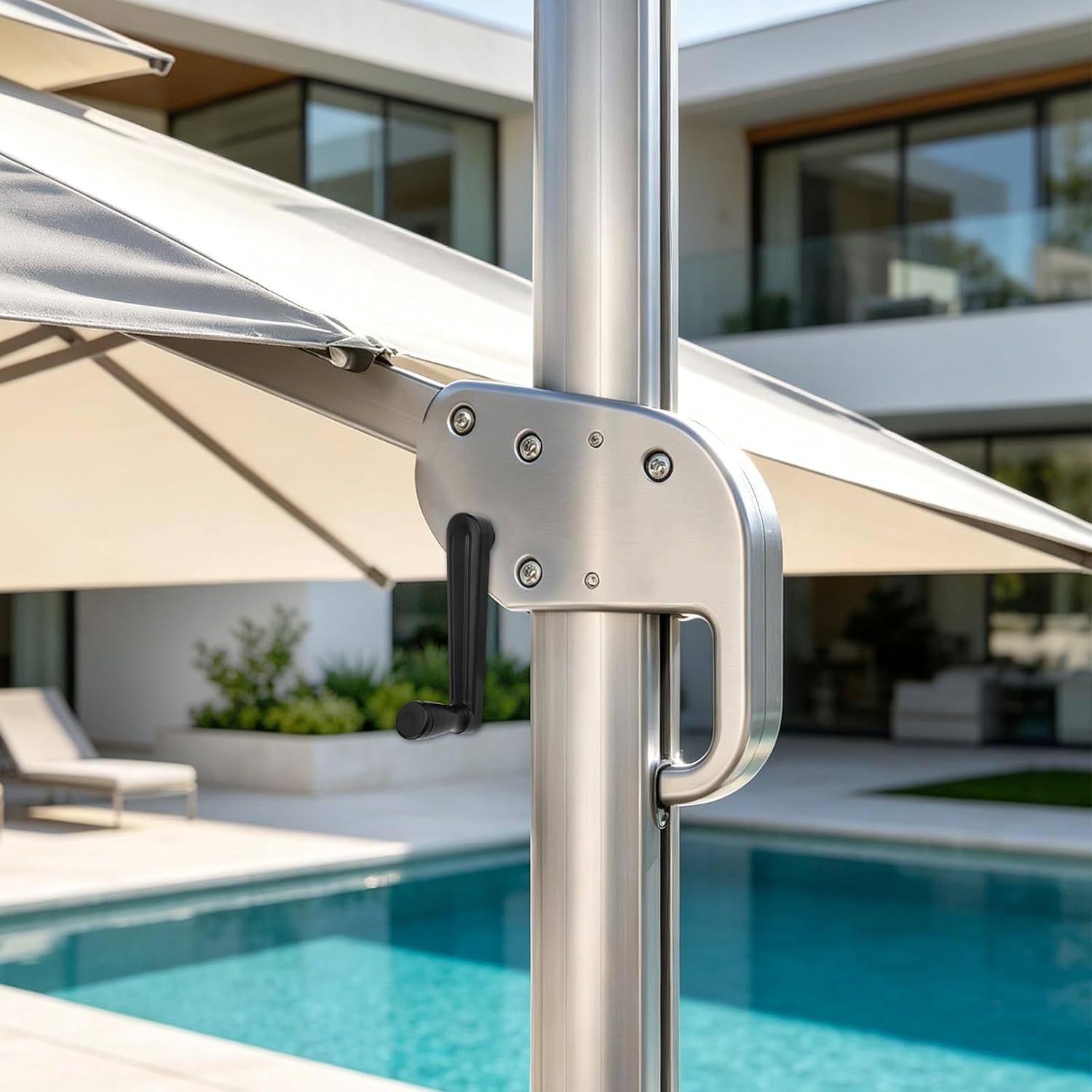 NQEUEPN Patio Umbrella Crank Handle Replacement Parts (Gray)