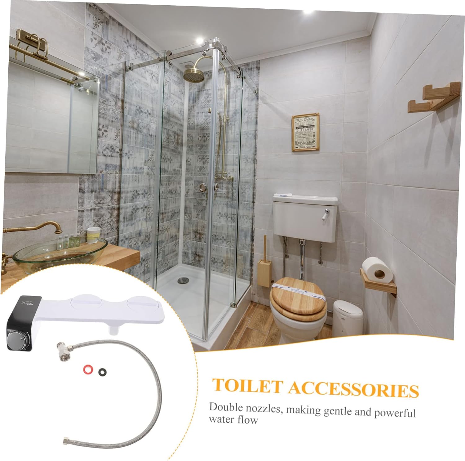 TEHAUX Bathroom Gadgets Toilet Accessories Self-cleaning Bidet Attachment Warm Water Sprayer