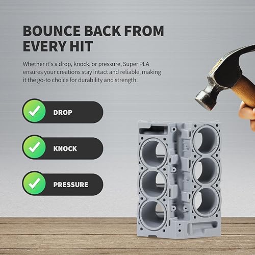 Vista 155 de Overture Petg - Filamento de 0.07 pulgadas con superficie de construcción 3D 7.87 x 7.87 pulgadas, consumibles para impresora 3D, carrete de 2.2 2.2