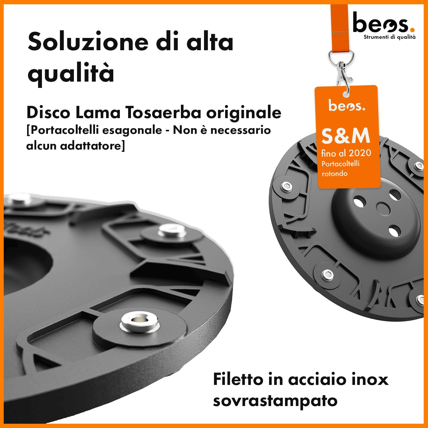 Disco lama beos per tosaerba robotizzato a 6 lame - Disco lama rinforzato in fibra - Disco di rotazione per 6 lame per Worx Landroid S&M (fino al 2020), Landxcape, Kress e Einhell.