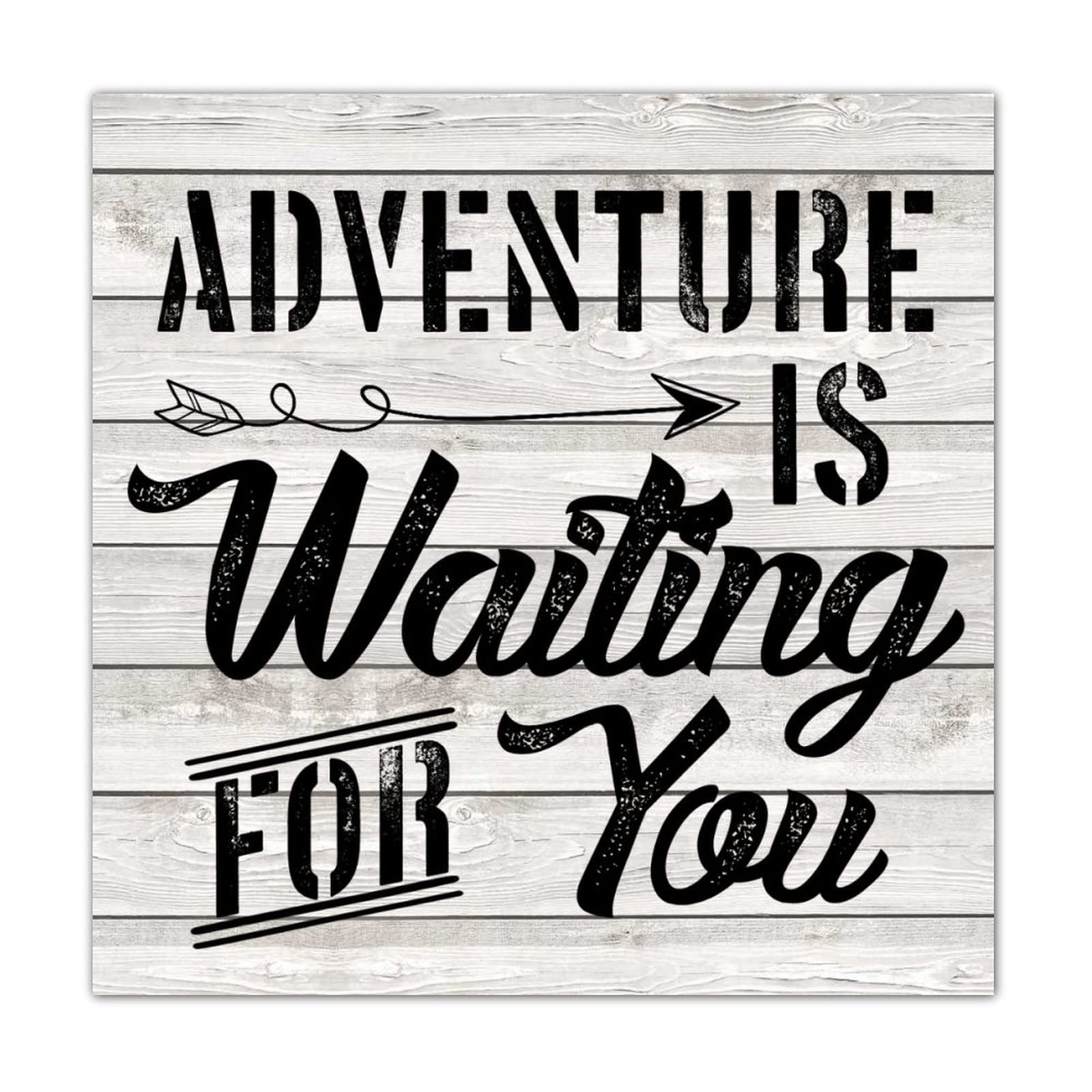 Plaque murale aventure en bois pour une deco de cheminee chaleureuse - 8
