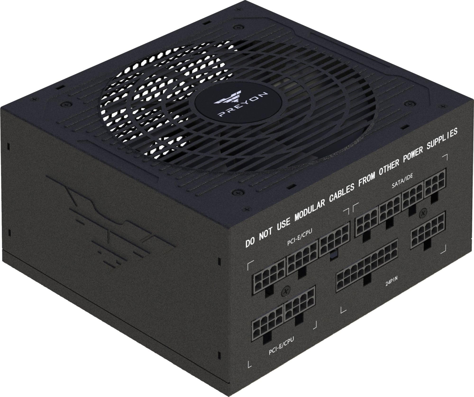 PREYON Alimentation PC 750W pour Ordinateur de Bureau Bronze Alimentation Gamer Modulaire PSU Gaming 12V ATX 2.5m PCI-e Pièces Détachées Japonaises Power Supply - Eagle Power Noir