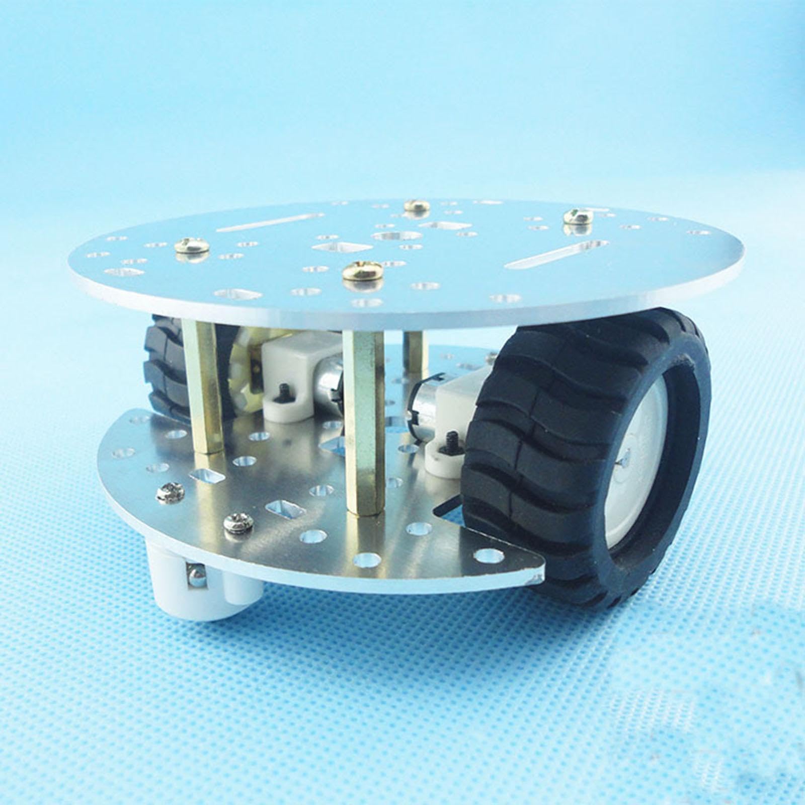 Chasis de Coche Robot Inteligente, Chasis DIY, Marco de Codificación, Regalo, Motor Reductor, Plata