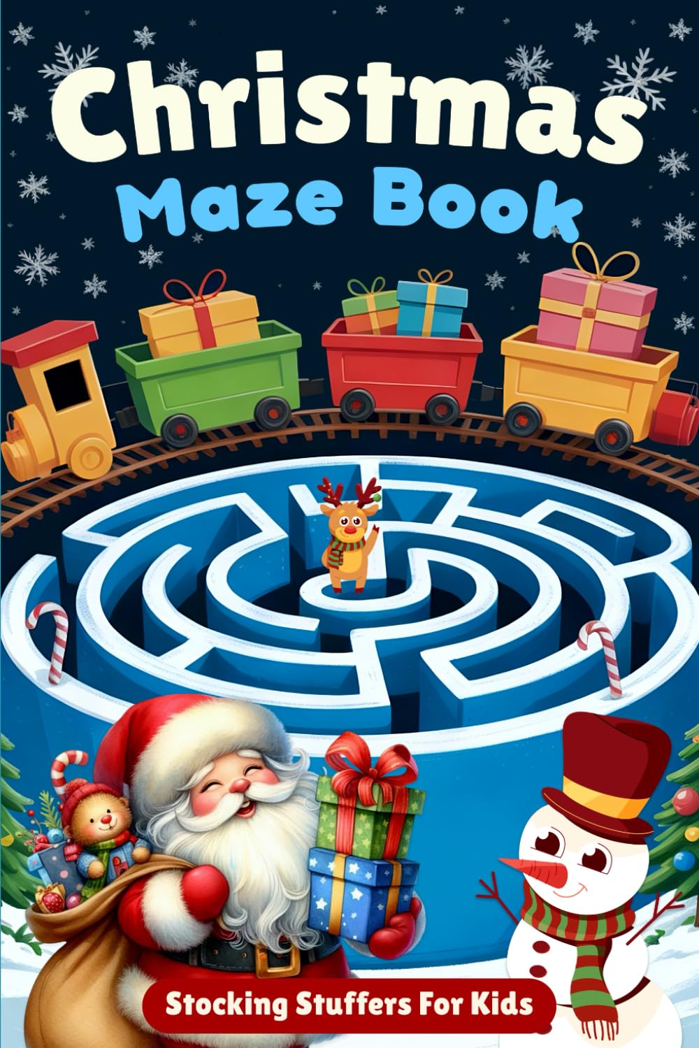 Christmas Mazes Book: Stocking Stuffers for Kids: Fun Holiday Maze Adventures for Kids, Perfect Gifts For Christmas Stocking Stuffer Activity Book