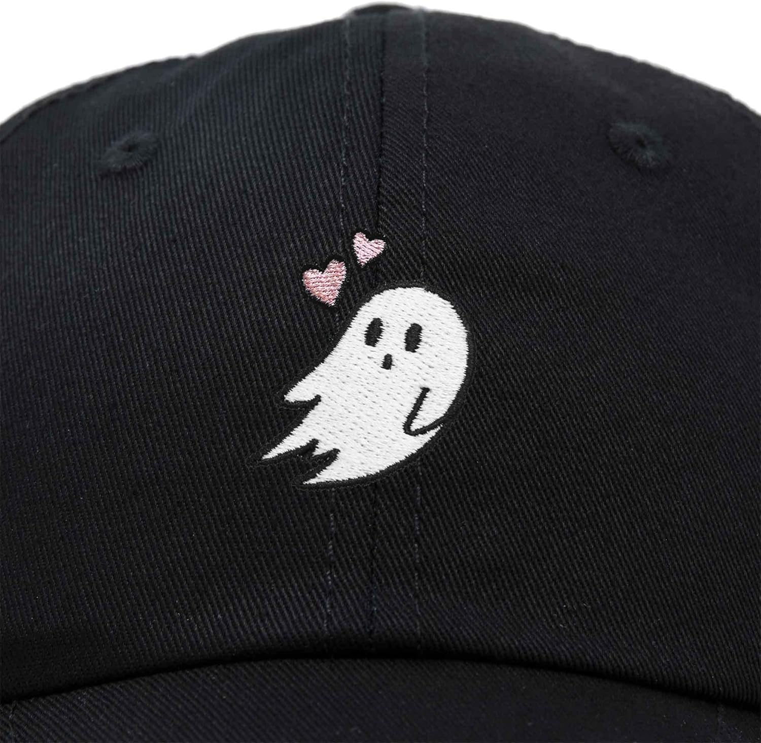 DALIX Embroidered Heartly Ghost Baseball Cotton Cap Women - Image 2