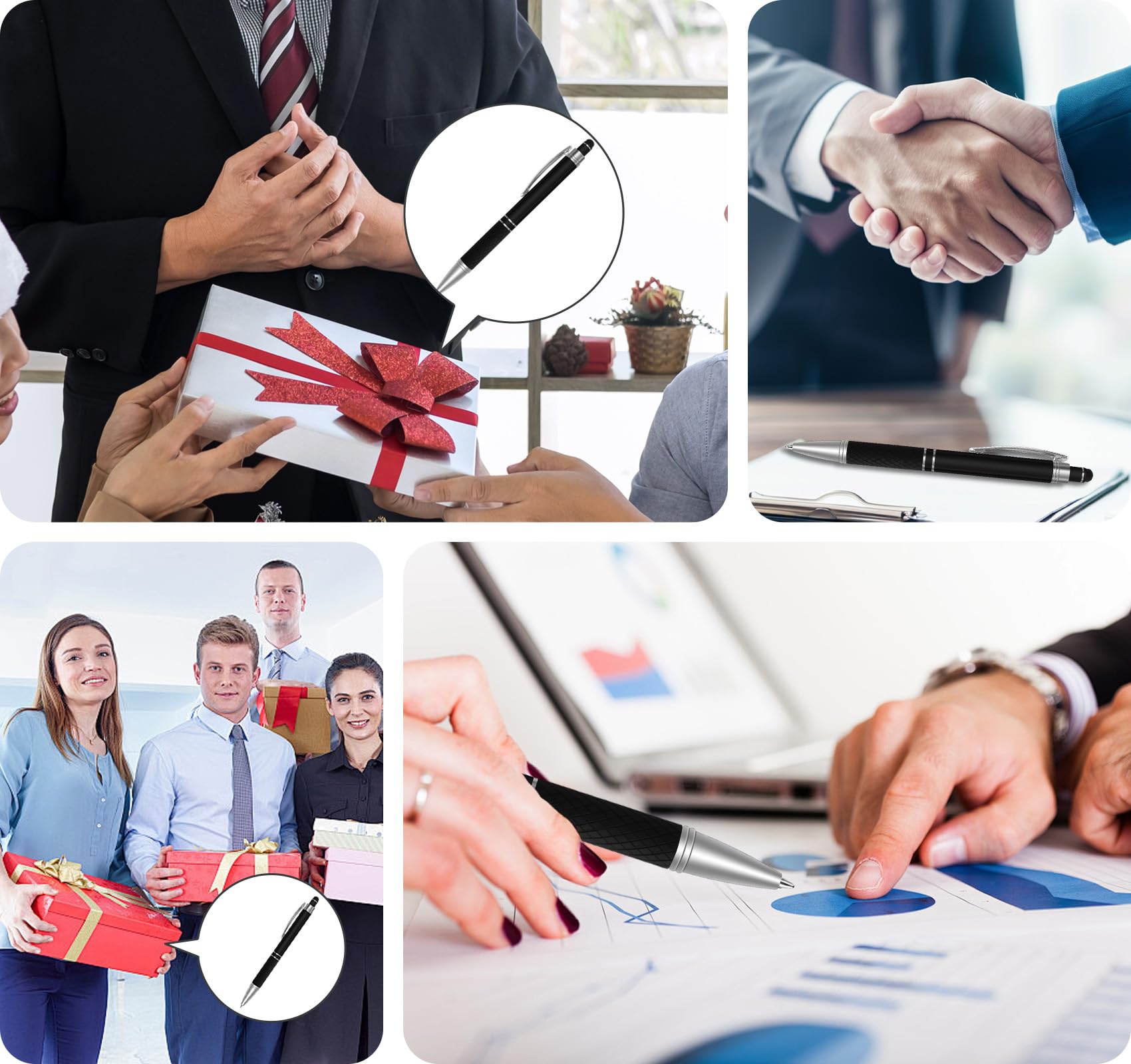 Homewit 10–1000 STK Kugelschreiber Personalisiert mit Gravur,Touchpen,400 | Werbekugelschreiber für Firmenwerbung, Messen, Büros, Schulen, Abschlussfeiern, als Kunden-, Mitarbeiter- & Businessgeschenk