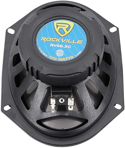 Miniatura 2 de Rockville RV68.2C 6x8 Altavoces de coche componentes, 900 W, 4 ohmios, clasificación CEA, woofer de polipropileno, envolvente de butilo, tweeter PEI