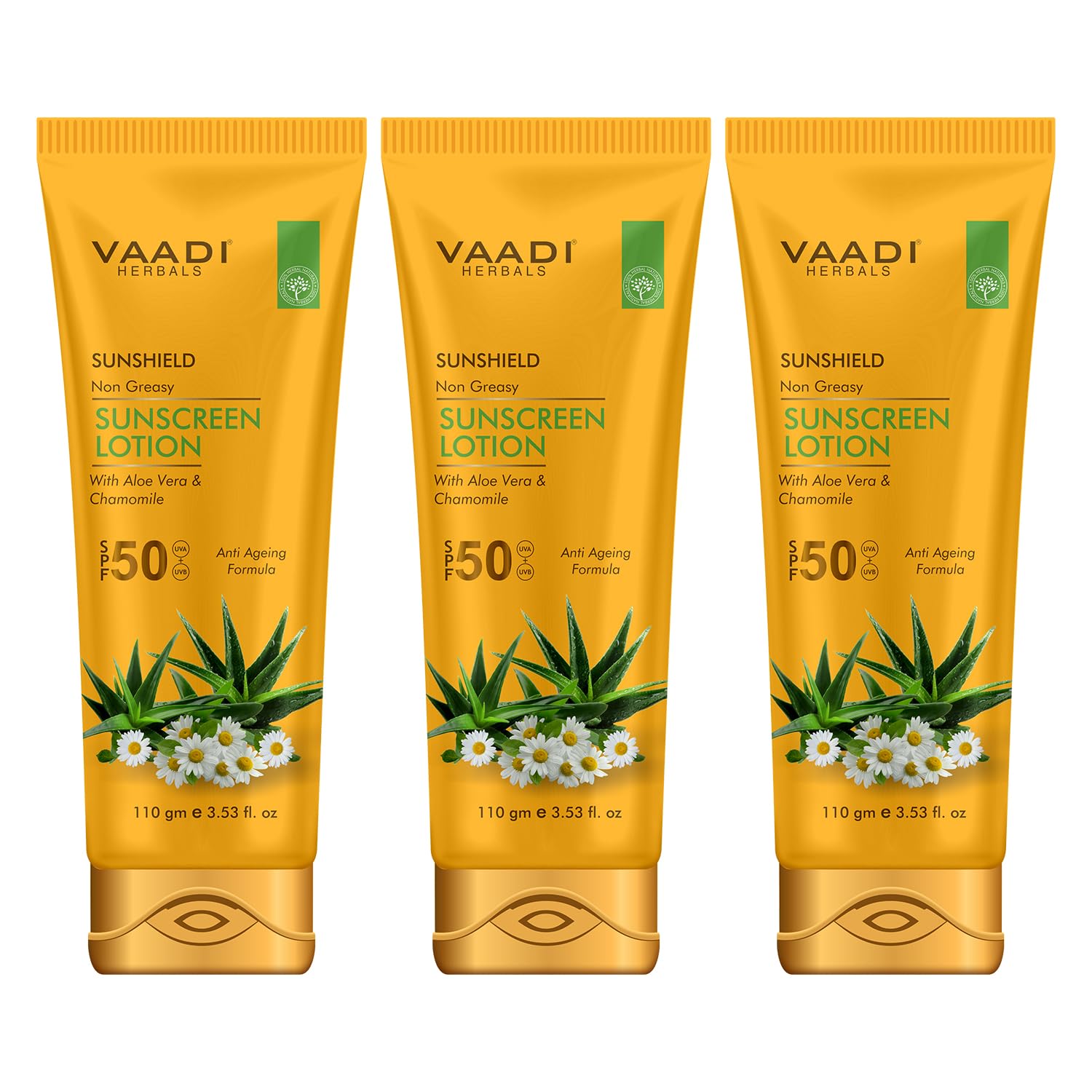 Vaadi Herbals Sunscreen Lotion SPF-50, 110g (Pack of 3)-image-49