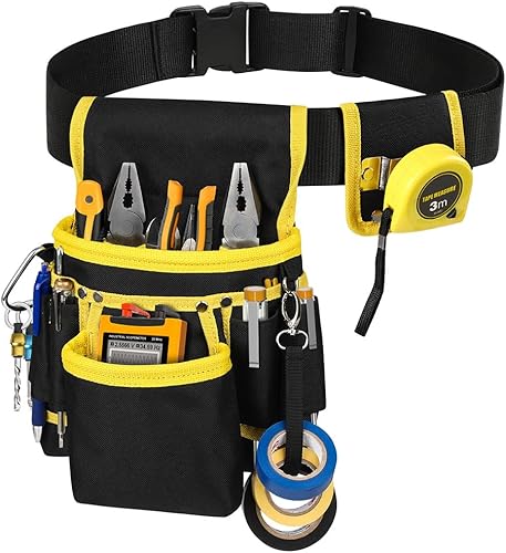 Miniatura 1 de UUP - Cinturón de herramientas, organizador de herramientas de 12 bolsillos, bolsa de herramientas con correa de soporte de cinta, clip para
