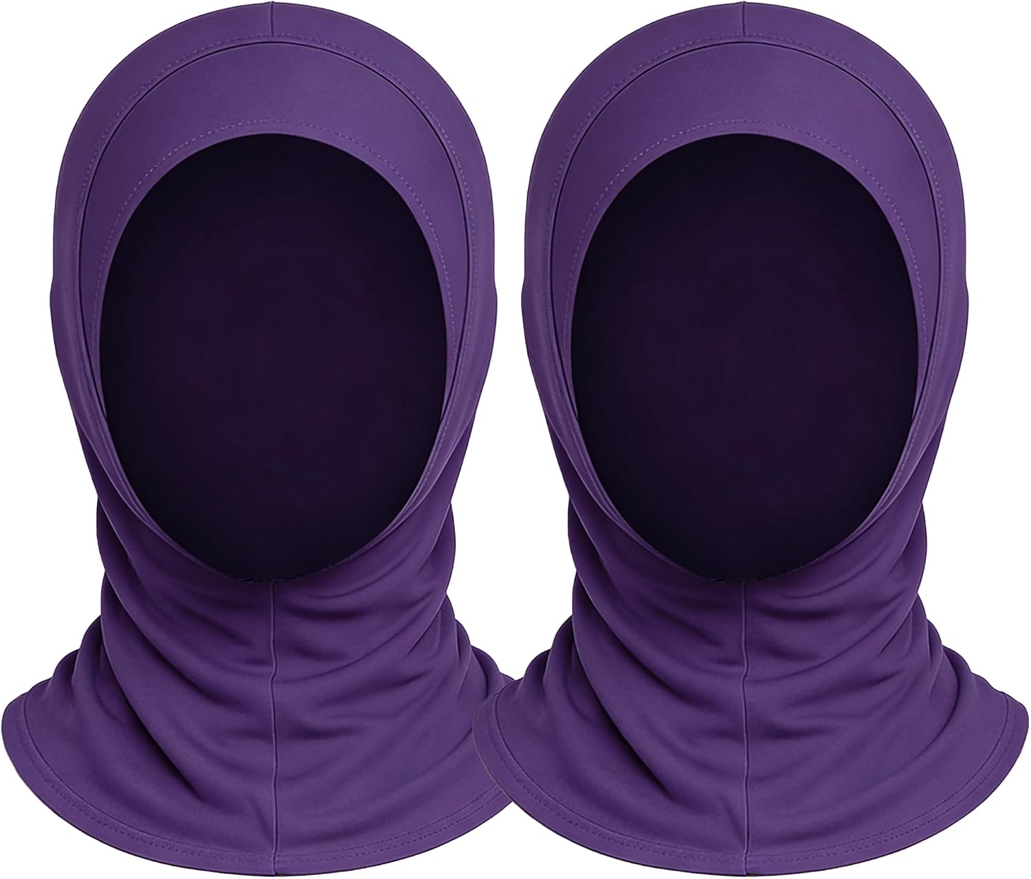 2 Pcs Milk Silk Hijab for Women, Elastic Thin Cool Headscarf with Neck and Shoulder Cover, 15.4 x 11.4 in / 39 x 29 cm