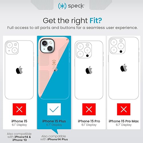 Miniatura 4 de Speck Funda para iPhone 15 Plus, diseñada para MagSafe, agarre de protección contra caídas, iPhone 15 Plus y iPhone 14 Plus, resistente a los