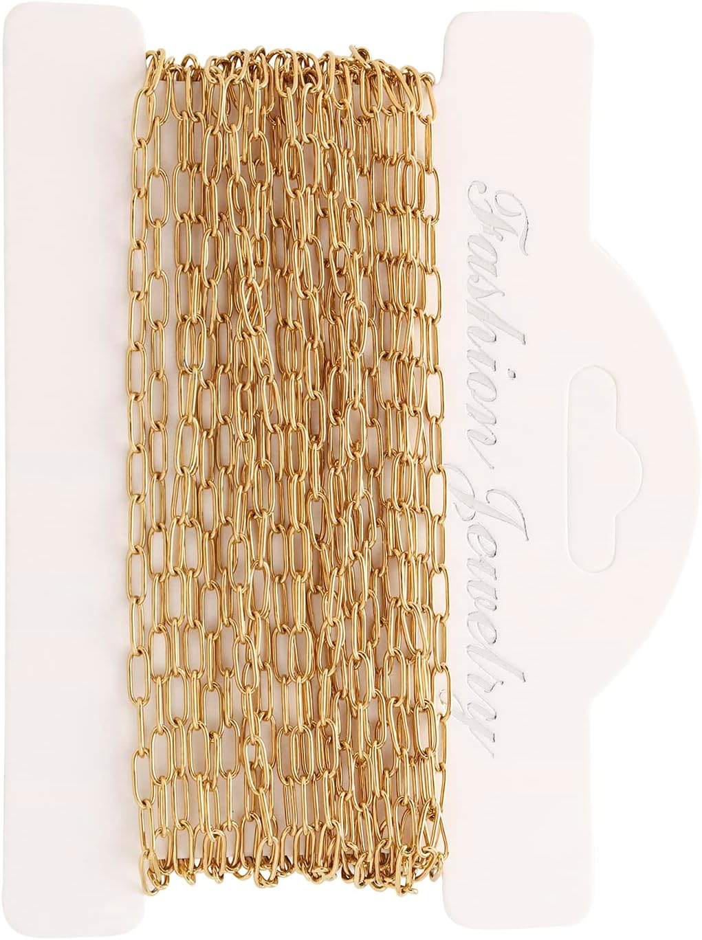 16.4 Feet Necklace Chains for Jewelry Making, Gold Plated Stainless Steel Chains Bulk for DIY Necklace Bracelet Pendant Supplies