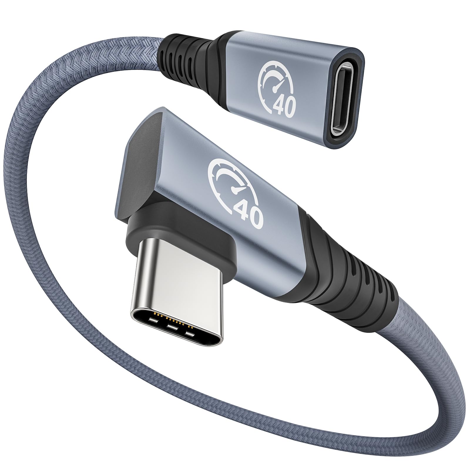 Amazon.co.jp: USB 4 延長ケーブル 240W 0.3M, L字 Thunderbolt 4/3