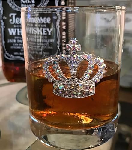 Miniatura 2 de THE QUEENS' JEWELS Corona Aurora Borealis con joyas doble a la antigua, 14 onzas, regalo único para mujeres, cumpleaños, lindo, divertido, cóctel,