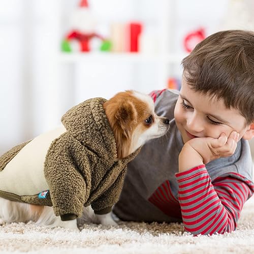 Miniatura 7 de Ropa de invierno para perro gruesa y mullida, con capucha, abrigo térmico, ropa para perros, chaqueta para perro, ropa para cachorros, ropa para