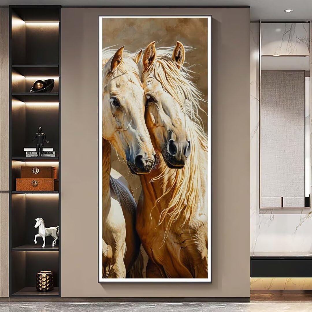 Diamond Painting Pferd Tier Diamond Painting Erwachsene Groß xxl 100 X 50 cm, DIY Malen Nach Zahlen Erwachsene 5D Diamant Painting Bilder Kinder Crystal Arts für Wand Deko Aesthetic Geschenke-f467