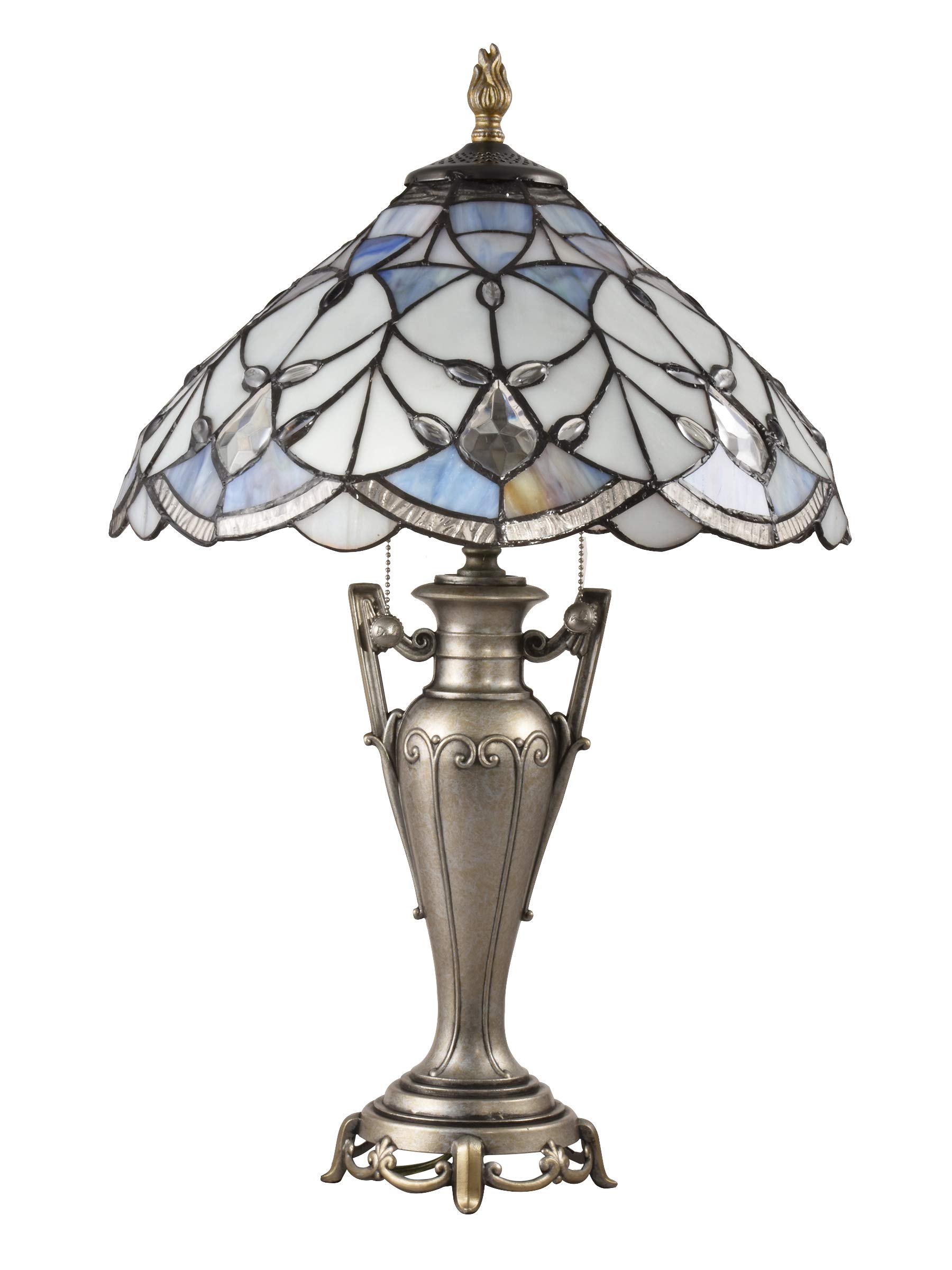 Dale Tiffany STT18235 Peyton Jewel Tiffany Table Lamp, Antique
