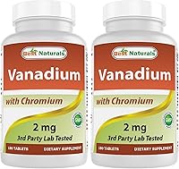 Vista 5 de Best Naturals Vanadio 2 mg con Polinato de Cromo 200 mcg 180 Comprimidos
