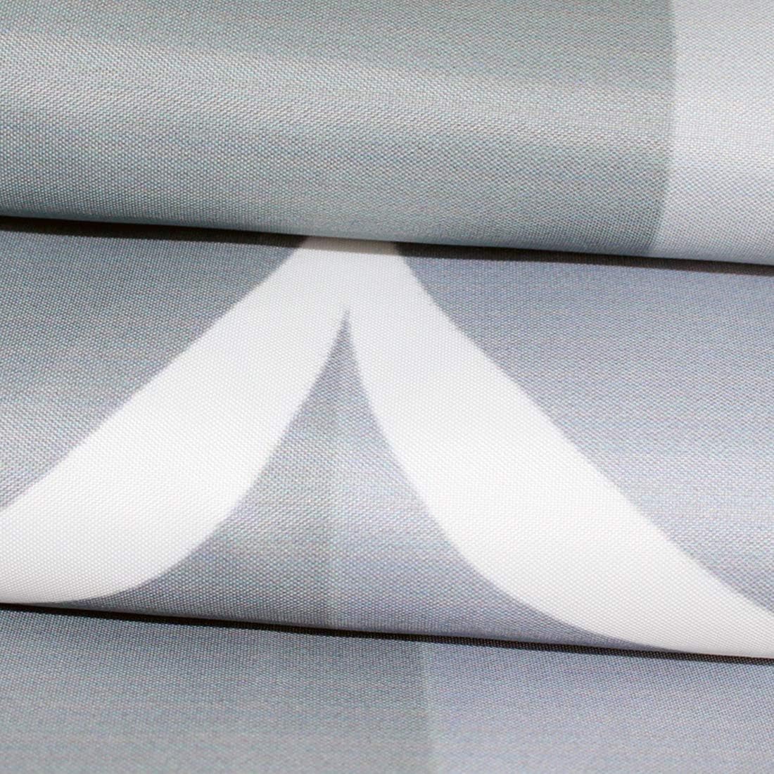 YISHU Waterproof Shower Curtain with Anti-Mould Fabric Including 12 Shower Curtain Rings for Bathroom 240*200cm (B*H) Grey - Image 4